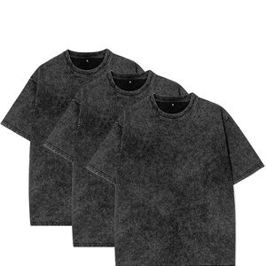 Black men Acid Wash T-Shirt Set of 2